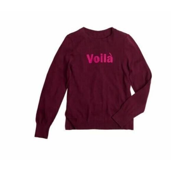 Court & Rowe Women's Burgundy Fine Gauge Voila` Sweater Small $79 - Picture 3 of 4